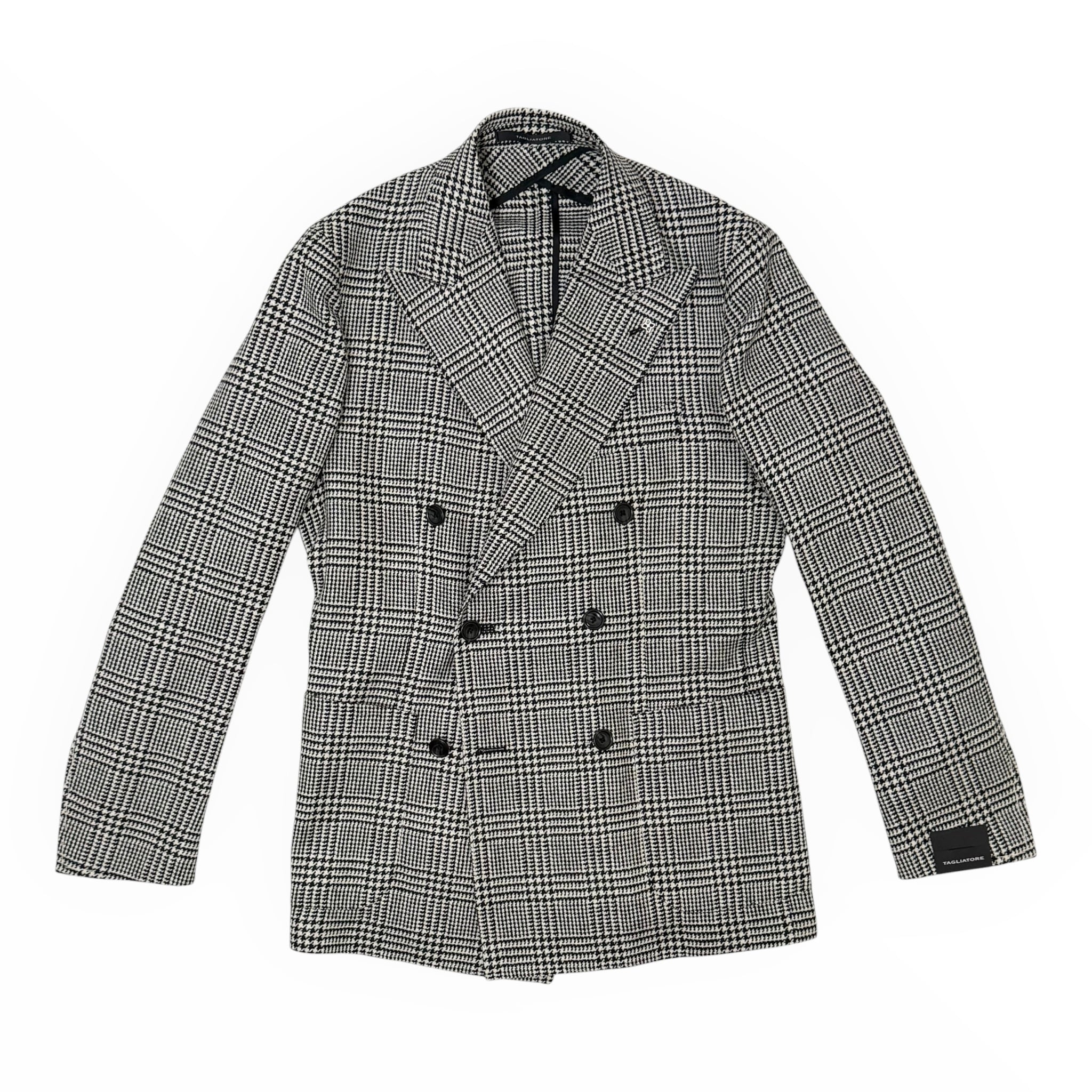 TAGLIATORE(タリアトーレ)MONTECARLO GLENPLAID DOUBLE BREASTED JACKET(1SMC20K/440078Q)/WHITE×BLACK(N1146)
