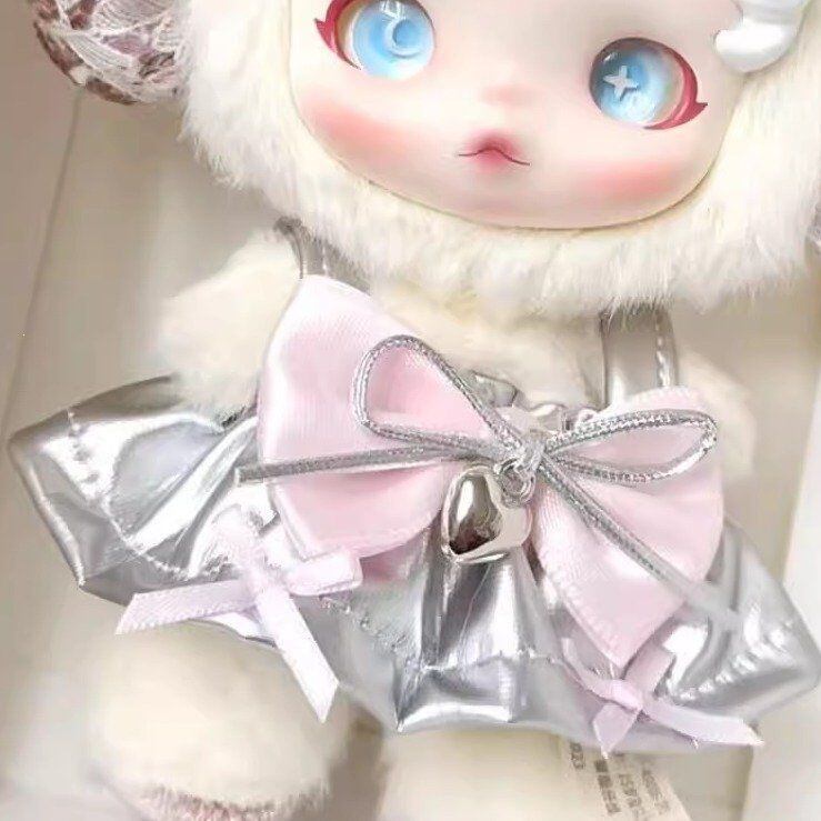SKULLPANDA用 リボン付きワンピース+雪花ヘアアクセサリー エレガント