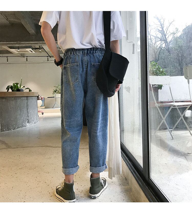 全2色 デニム パンツ ストレート カジュアル 無地 おしゃれ