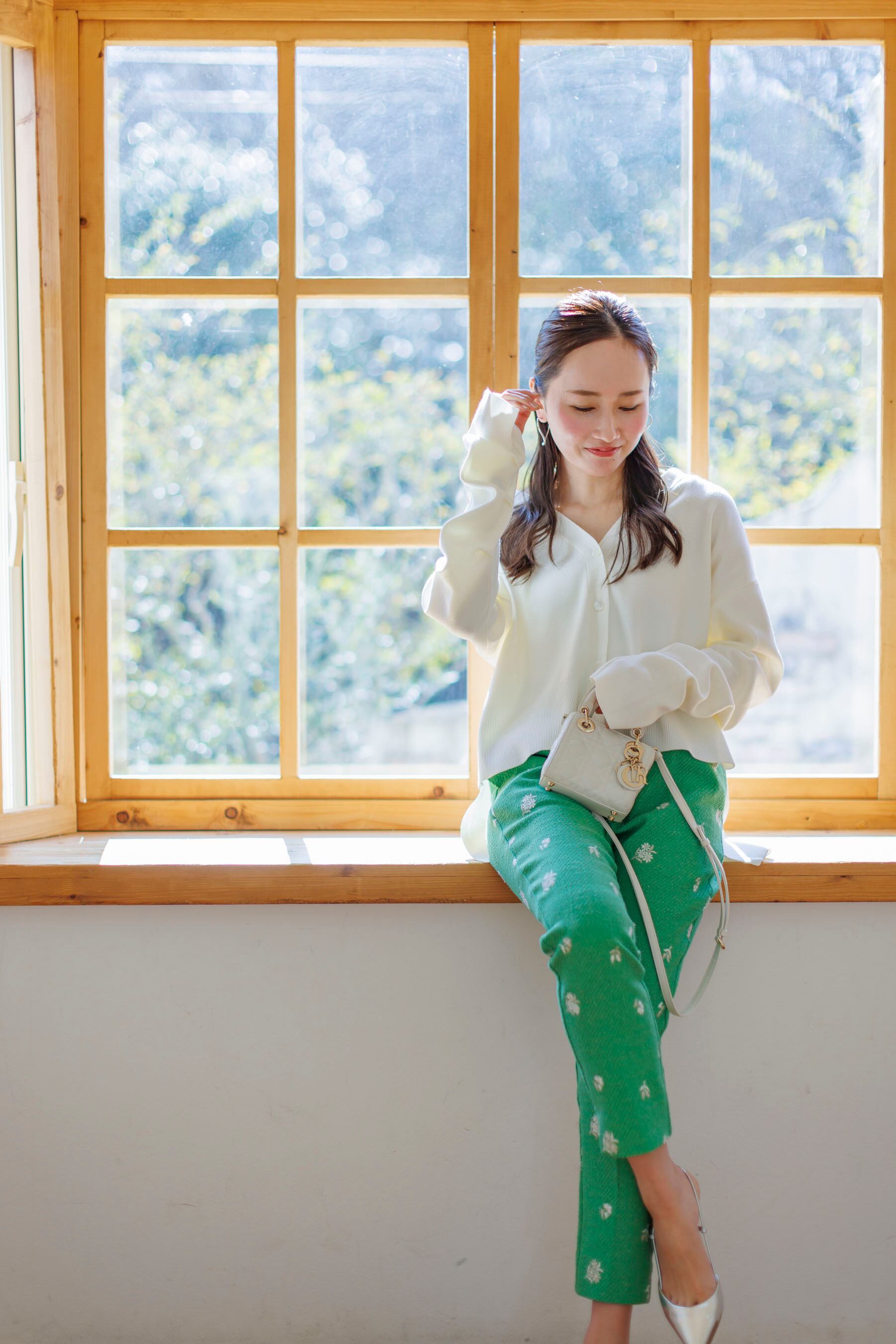 3/15(fri)21:00ーOriginal embroidery tweed pants | Bluelea 