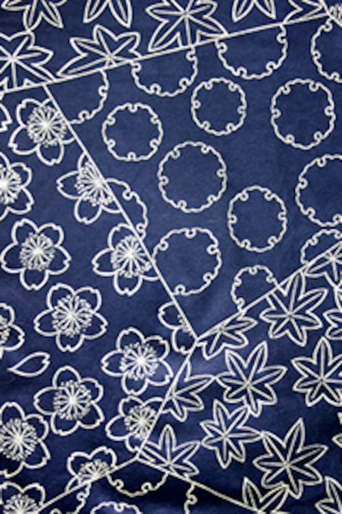 からみ織 小紋尽くし ネイビー