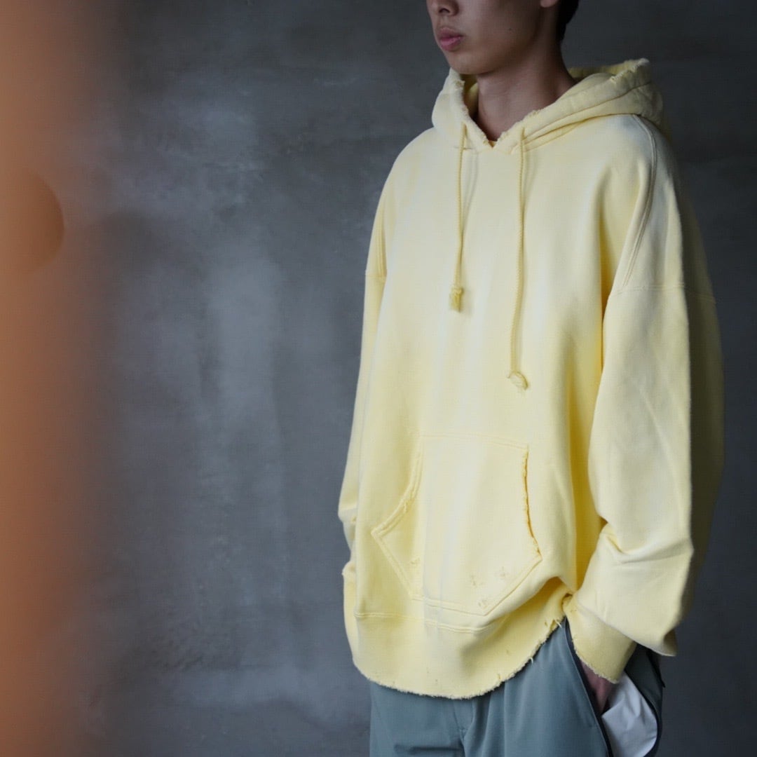 ANCELLM DYED DAMAGE HOODIE フーディ サイズ2