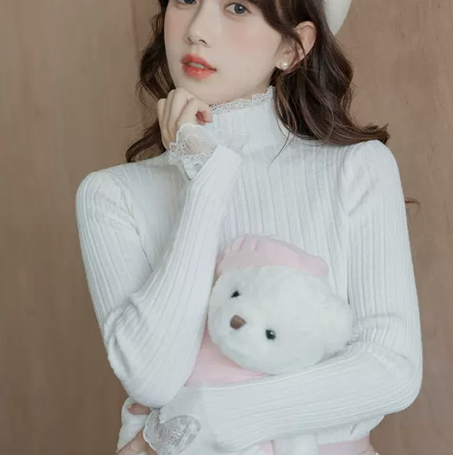 トップス デート カットソー ニットソー セーター 袖あり 長袖 かわいい 大人可愛い きれいめ シンプル カジュアル 大人 上品 おしゃれ お洒落 主役級 存在感 春 秋 冬 10代 20代 30代 レディース 女性用 OL 学生 デート お出かけ 公園デビュー 女子会 休日 イベント 旅行 着回し 普段使い ファッション コーデ 楽ちん モテ トレンド 流行 インスタ映え S M L 白 ホワイト