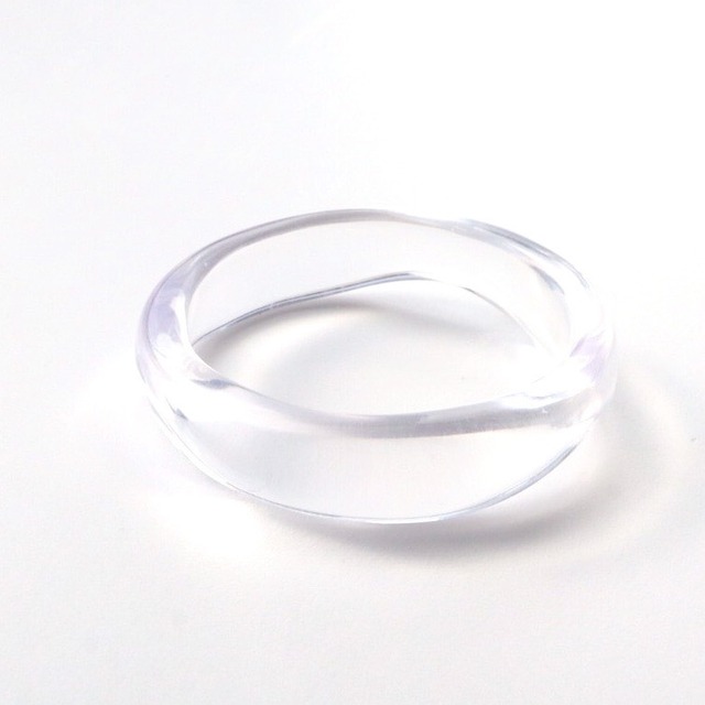 Distortion Curve Clear Bangle