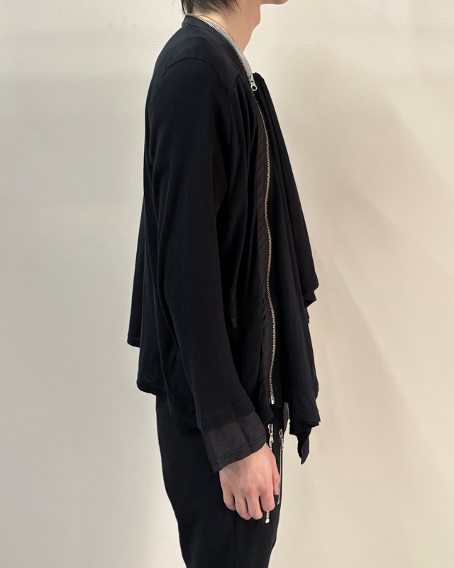 【GOMME】zip cloth detail cardigan