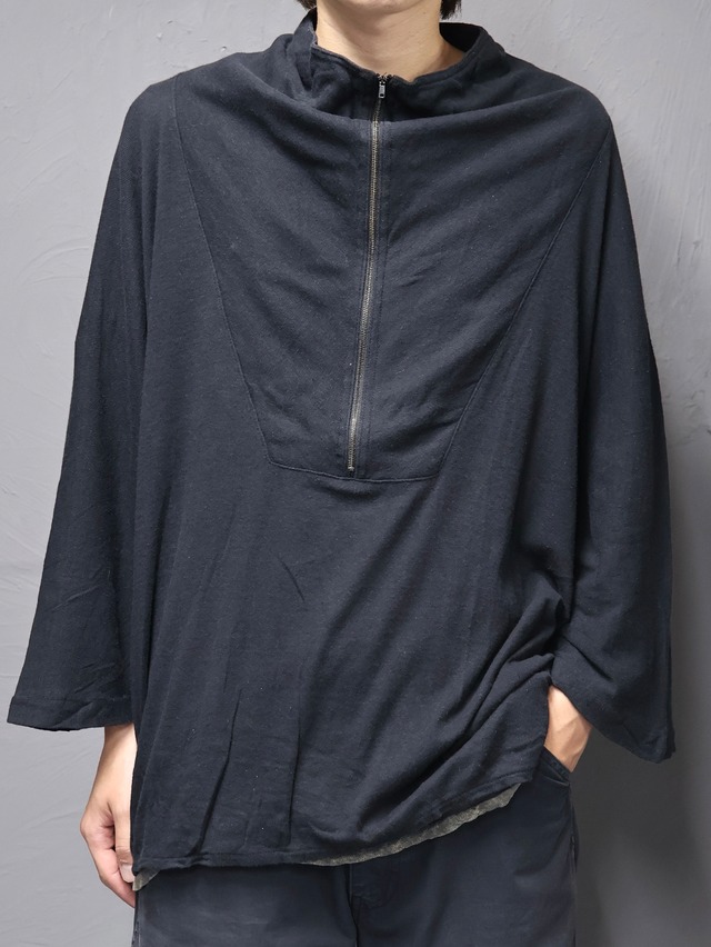 【y's】dolman sleeve zip up pullover