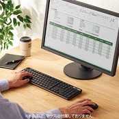 エレコム ワイヤレスキーボード TK-FDM110TKBK 薄型 メンブレン式 抗菌 テンキー付 ブラック