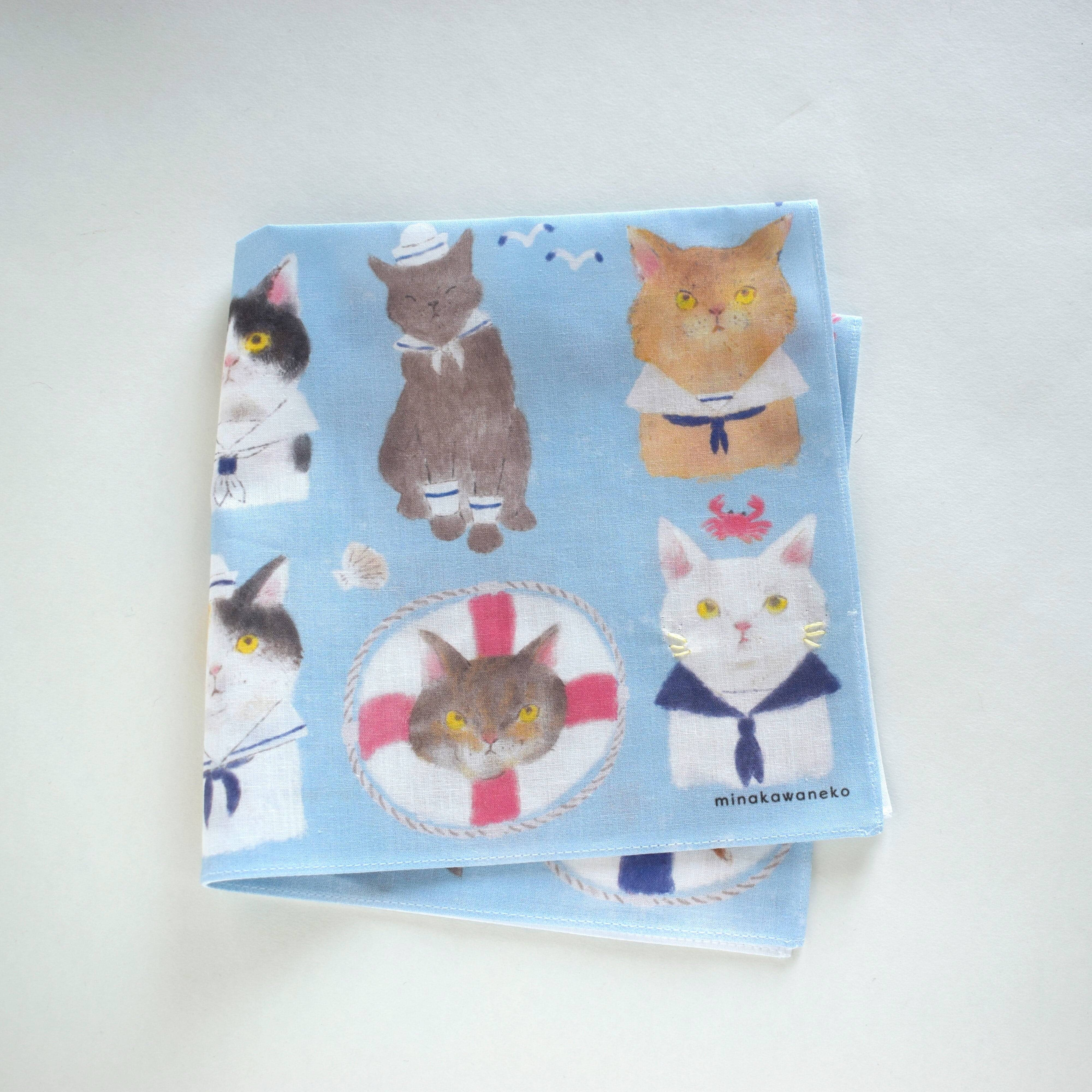 Natsumi様専用 ハンカチ 女の子ねこちゃん柄etc ハンドメイド7/27 みな