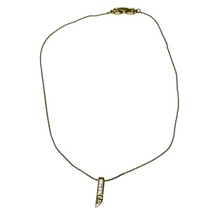 vintage GIVENCHY gold color metal "G" pendant necklace