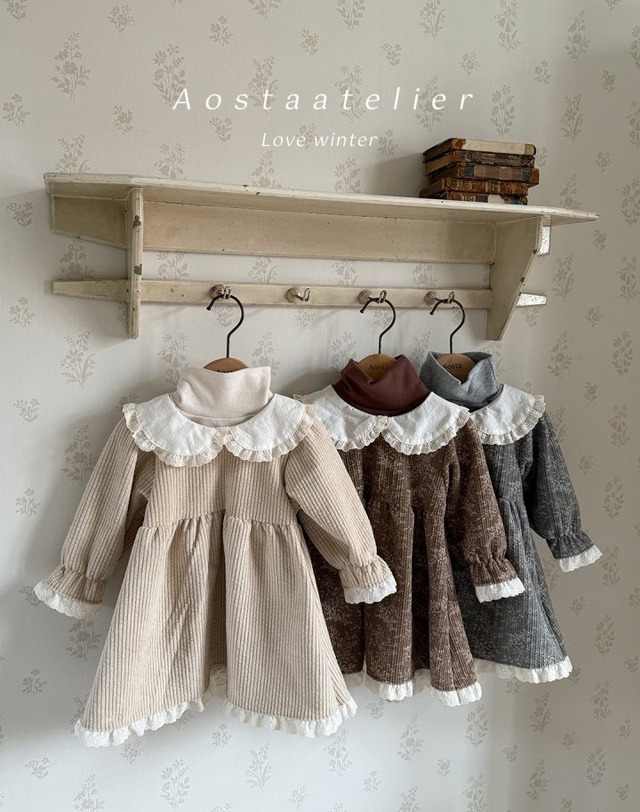 【取寄】aosta｜luna dress｜ルナワンピース｜S-XXL｜baby&kids｜25 winter