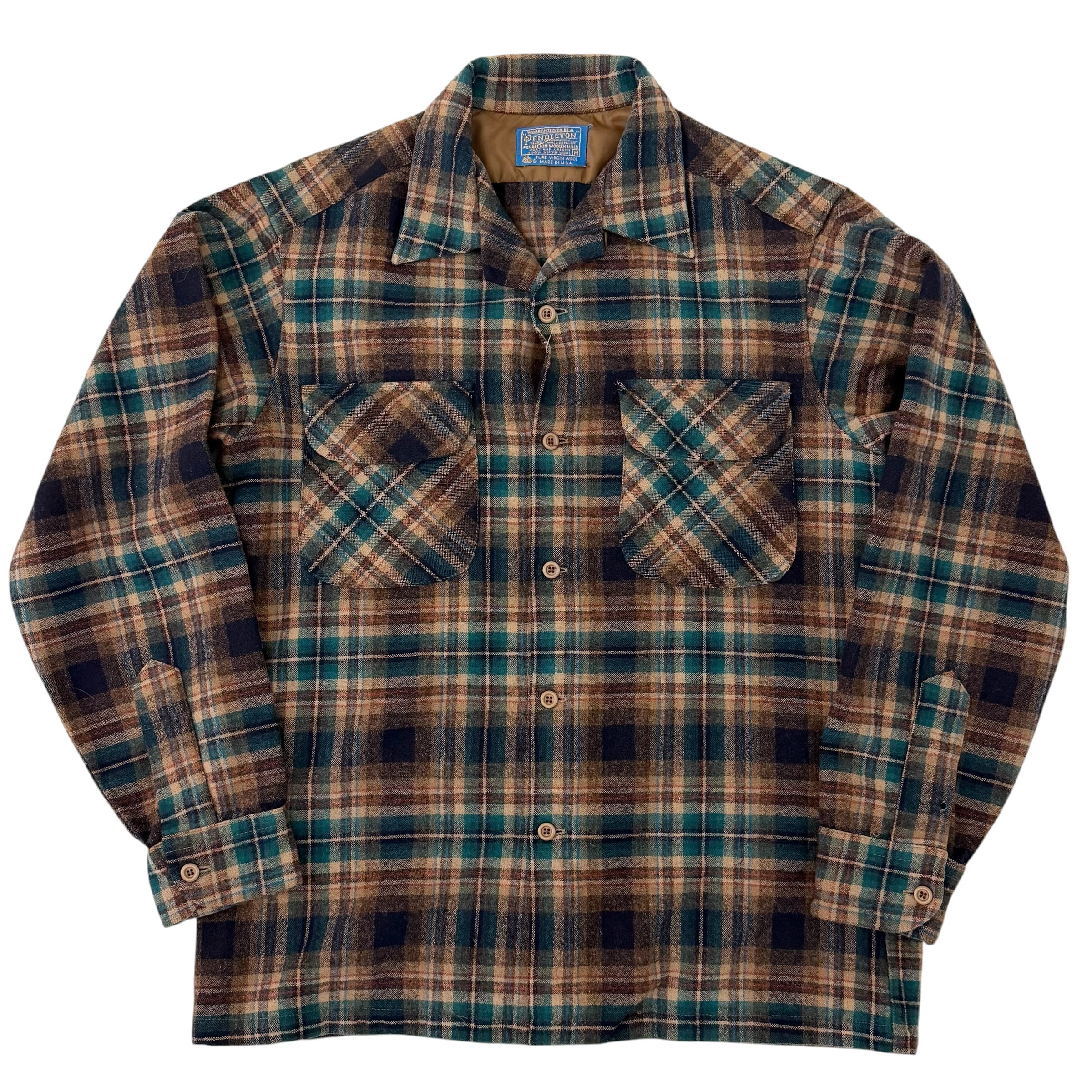 70s PENDLETON BOARD SHIRT 茶×緑 | BerBerJin Yuhodo