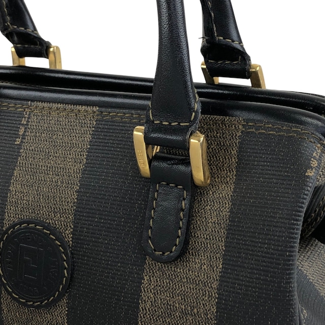 FENDI フェンディ ペカン ショルダーバッグ ブラック PVCレザー 2way ミニボストン vintage ヴィンテージ オールド jy5pns