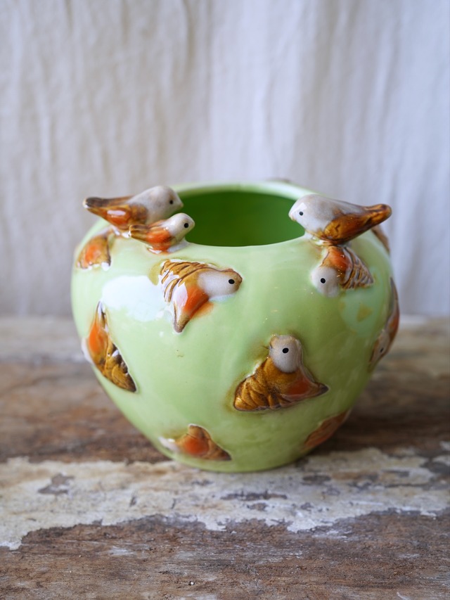 Des pots Bird's Nest vase グリーン
