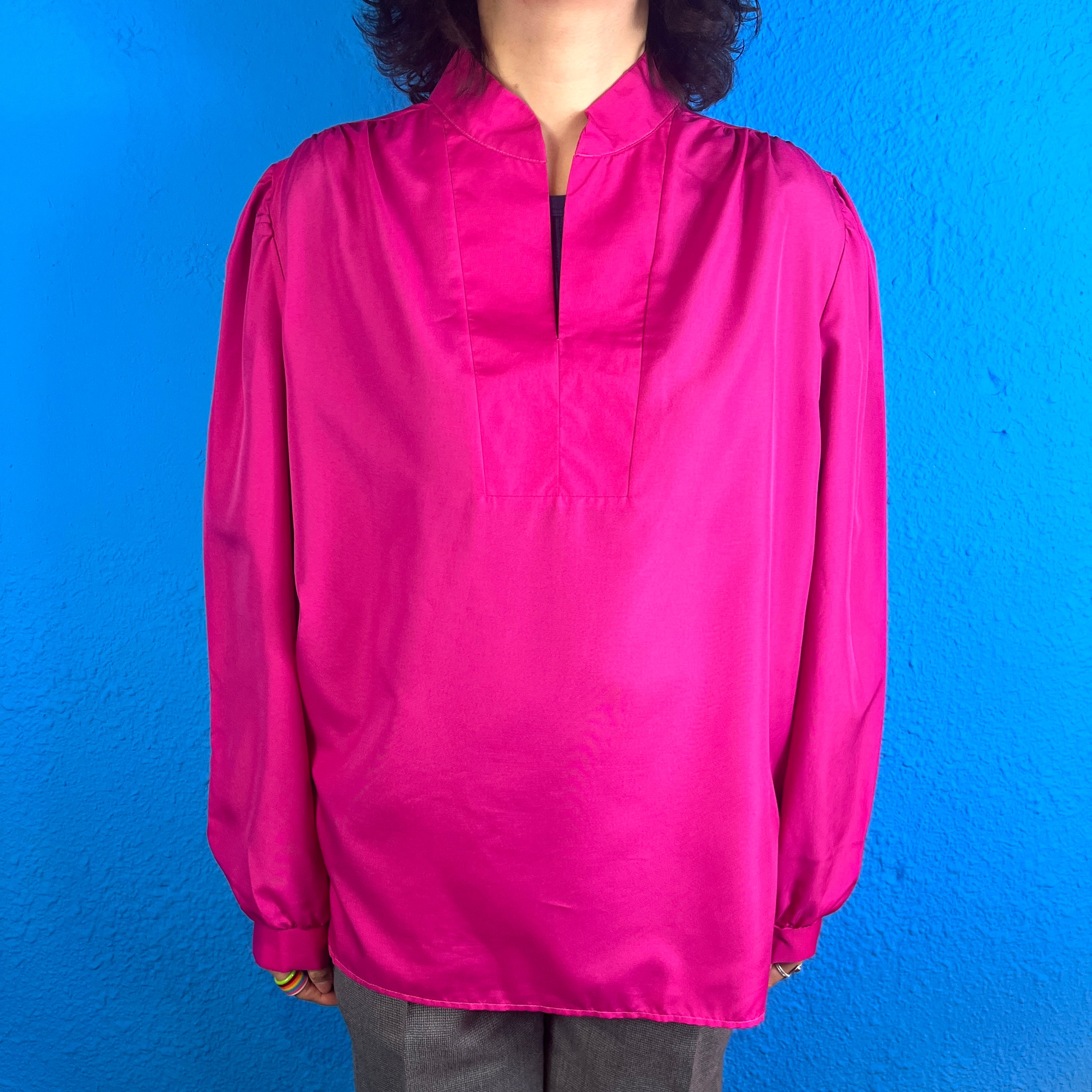 Lady's】70s Sears Pink Colorless Blouse / Vintage ヴィンテージ