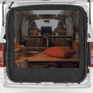 【在庫処分】KYG 車 カーテン バックドア用 リアゲート用 車中泊用品 グッズ 虫除け 網戸 両面スライドファスナー 取付簡単 カー用品 アウトドア 車中泊 キャンプ 150ｘ127cm