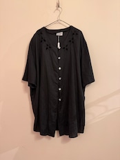 SAMOON カットワークリネンシャツ