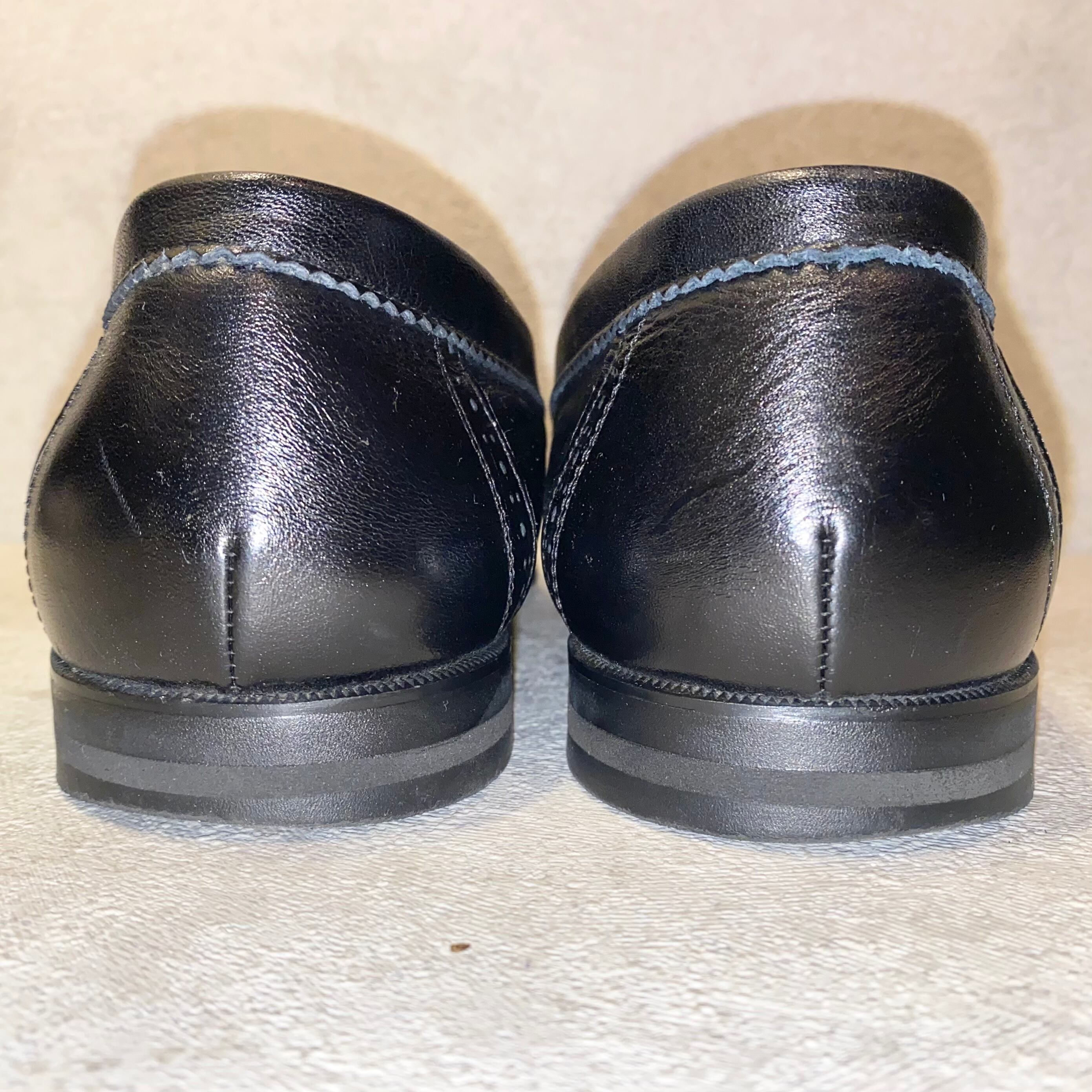 デザイン◎ LANCEL Black Color Tassel Loafers old LANCEL black leather tassel loafers | NOIR ONLINE