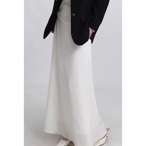 セミフレアマキシ丈スカート　ロングハイウエスト　G0720