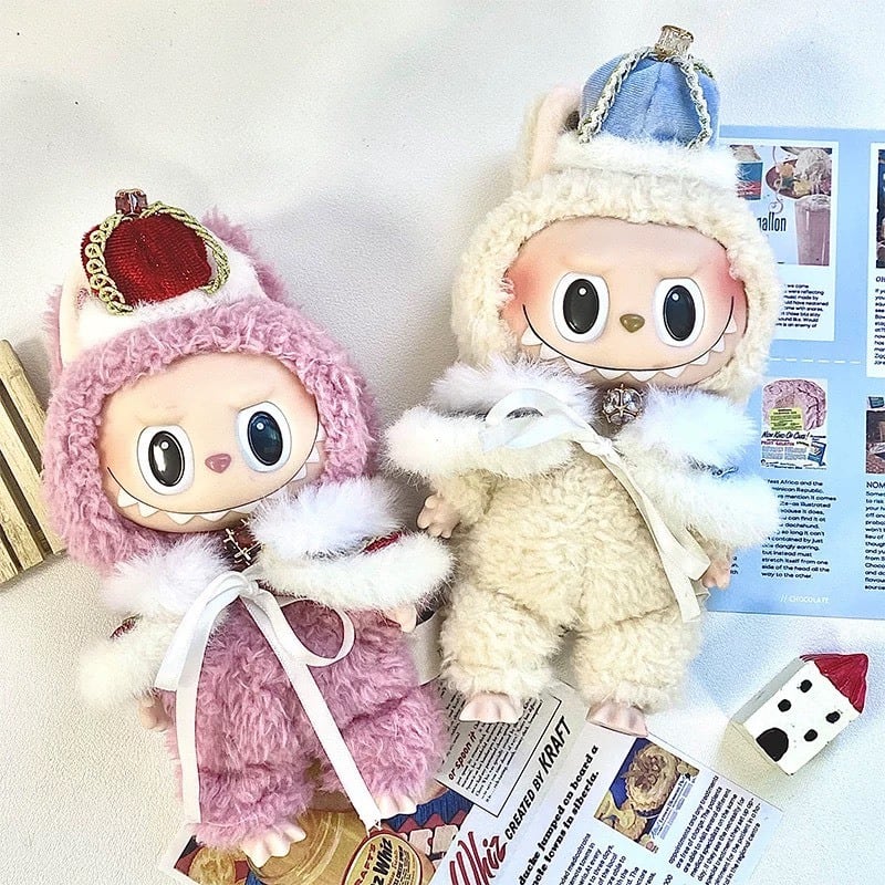 10cm】王様 王冠 マント セット 青色 赤色 着ぐるみ ぬい服 ぬいぐるみ