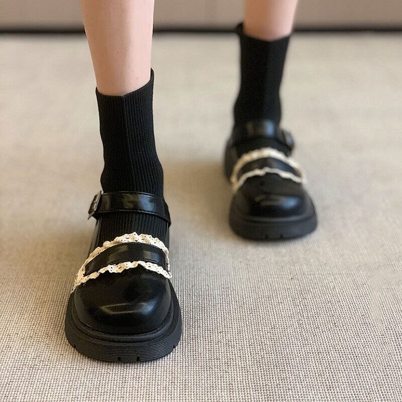 レッドソックス ブーツスプリングオータムニットベルト バックルショート 靴 シューズ 春物 秋物 タイツ ストッキング ハーネス フェイクシューズ35773306675