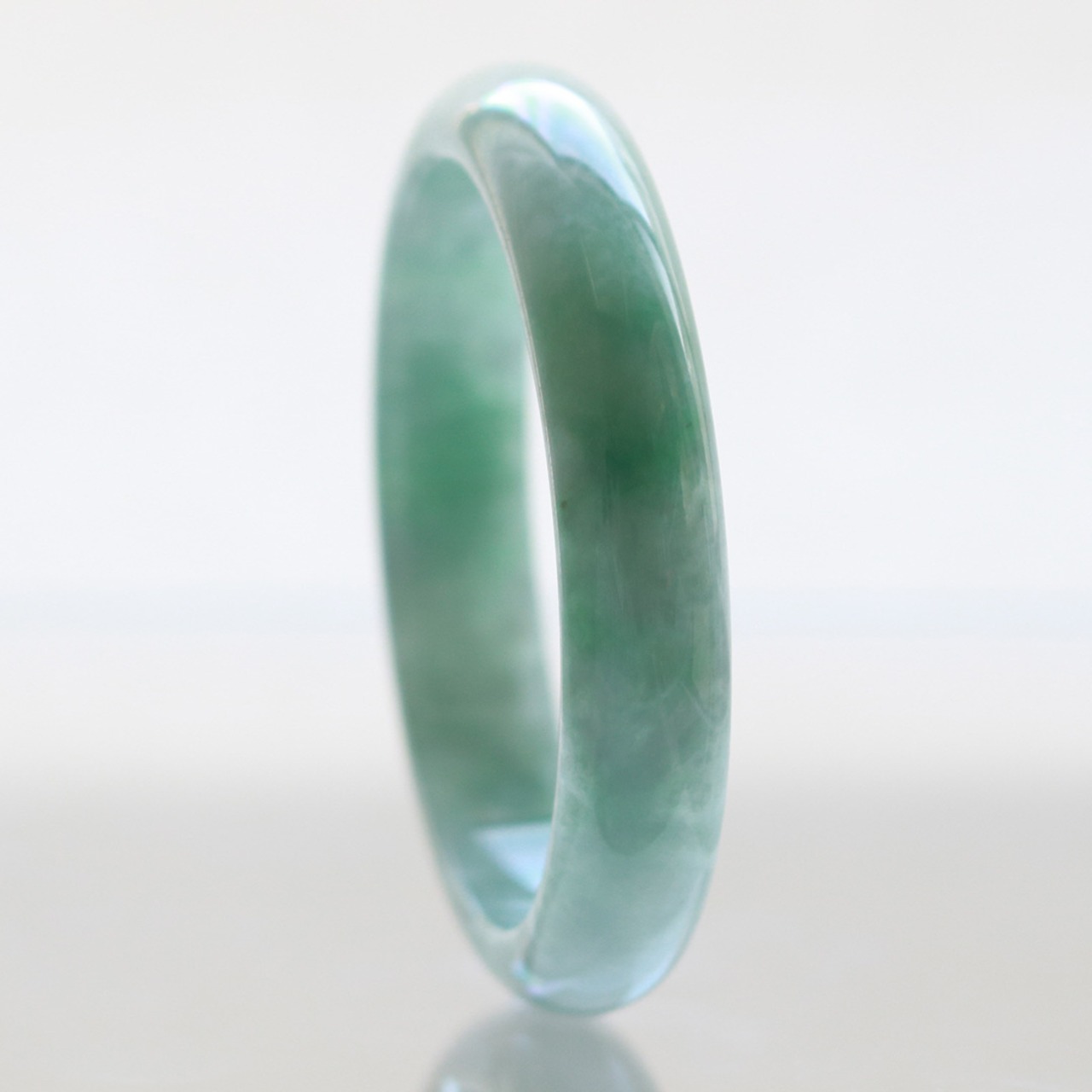 【内径約60.5mm】mint A貨翡翠バングル jd_bg1115