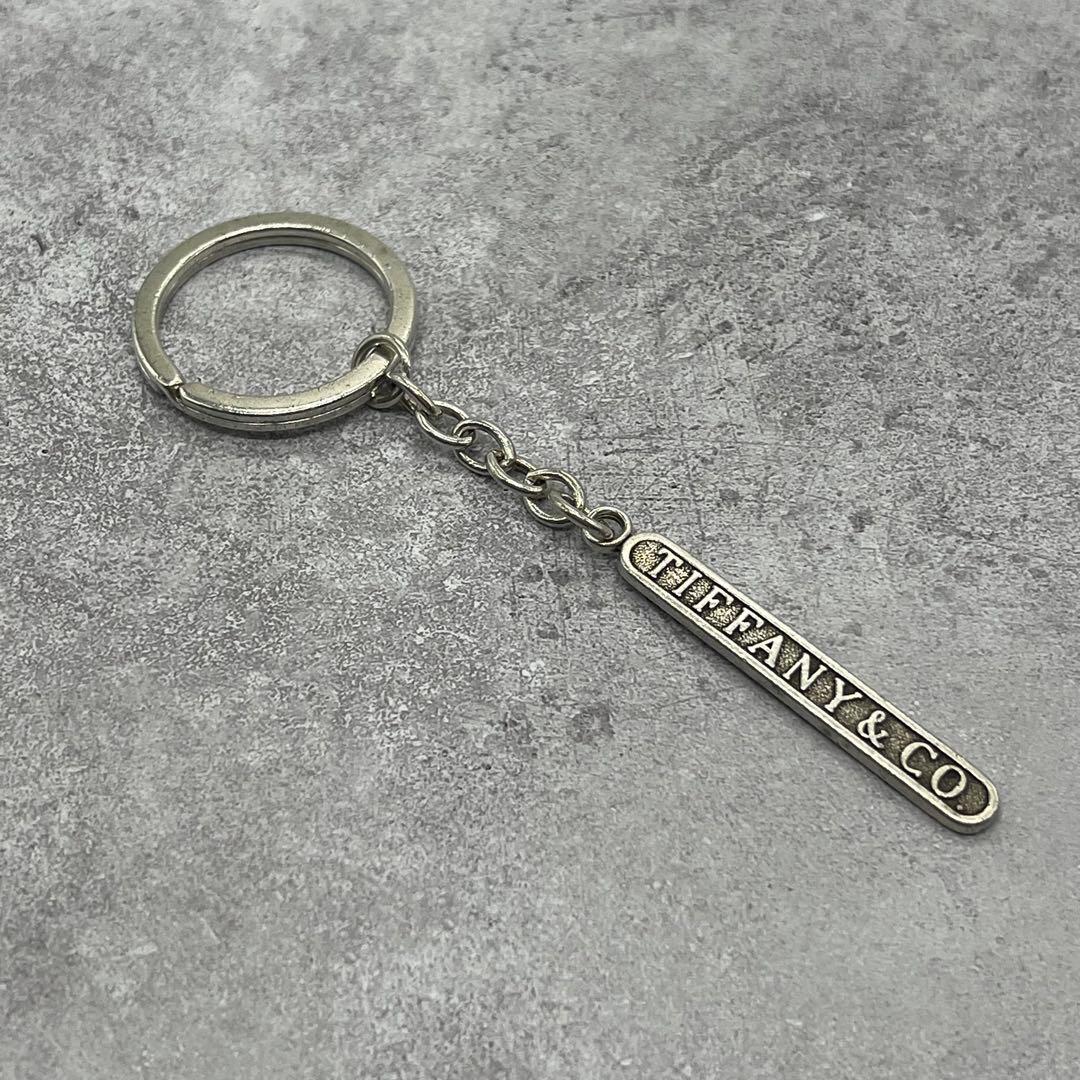 ティファニー TIFFANY&CO ロゴ バー キーリング キーホルダー SV