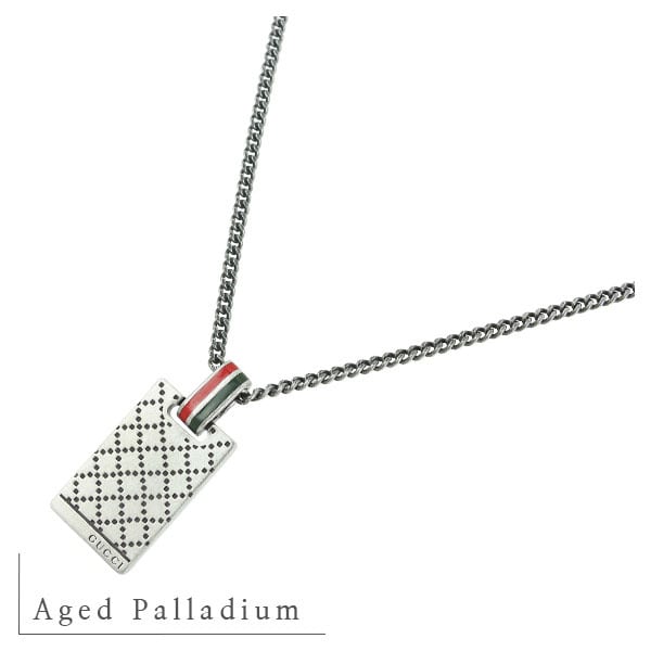 New GUCCI グッチ ネックレス ディアマンテ モチーフ プレート
