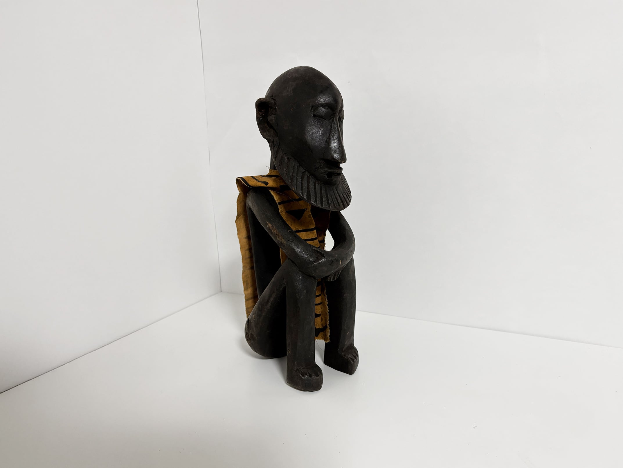 マリ共和国 バンバラ族 木彫 スカルプチャー 賢者像 | 知恵と静寂を纏う一点もの木彫彫刻