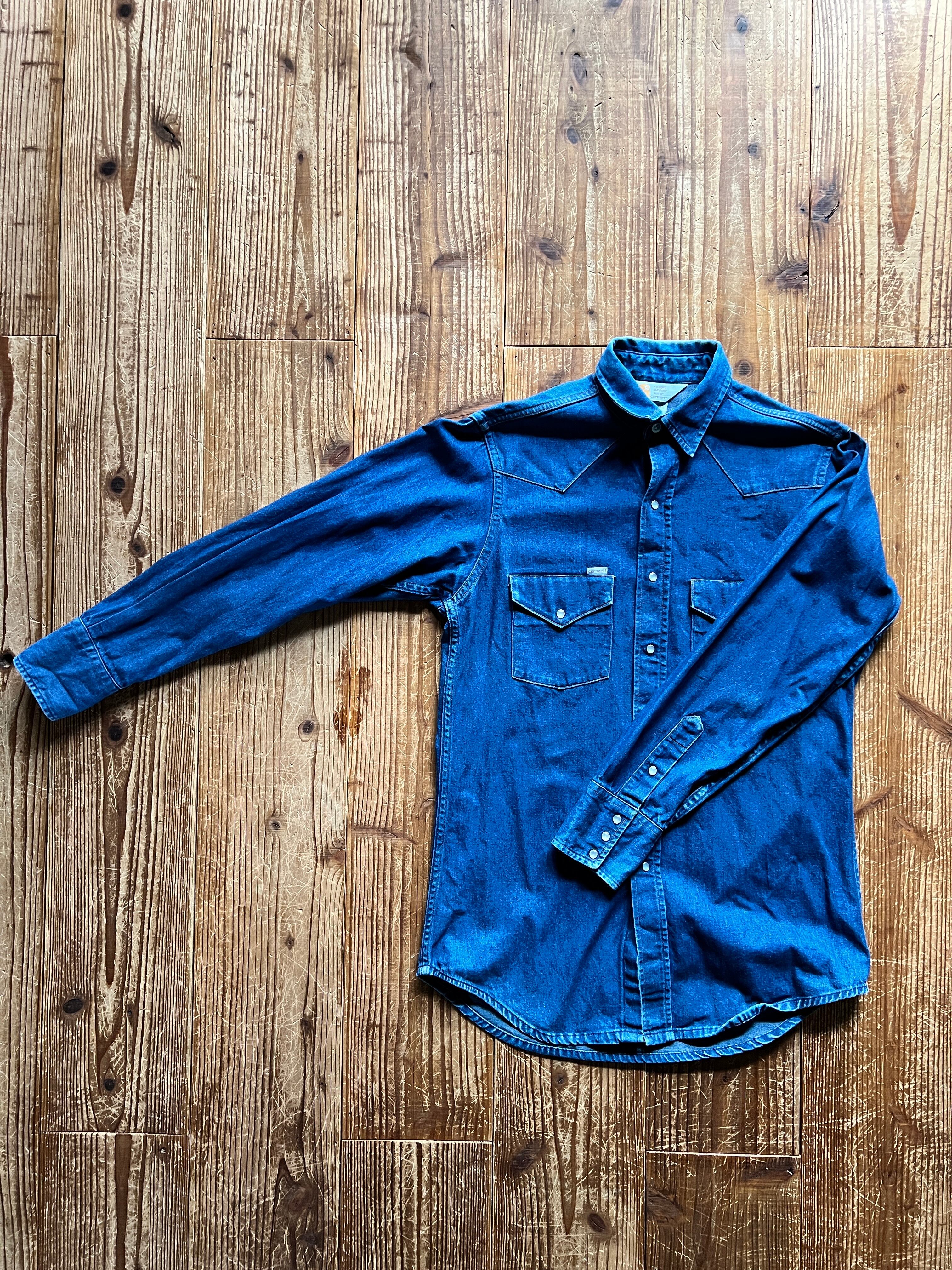 80-90's LE GARAGE 総柄 レーヨンシャツ フランス製 表記(L