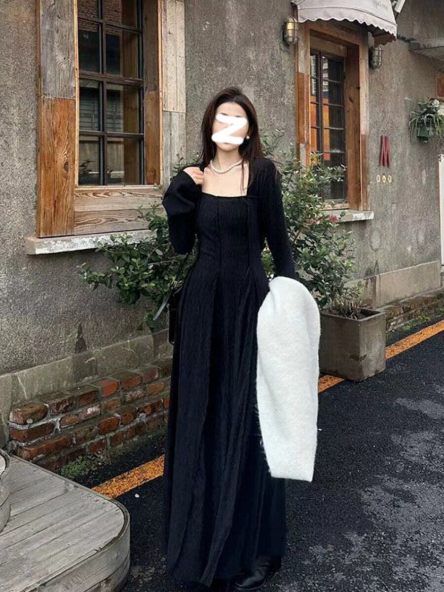 フレンチライトな大人スタイルのハイエンドスリムドレス、ニッチ