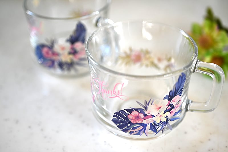 ガラス用】 水彩 トロピカルフラワー TropicalFlowers Aサイズ