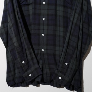 Mint XL 90s Rayon Black Watch L/S Shirt Polo Ralph Lauren ポロラルフローレン レーヨン ブラックウォッチ柄 長袖