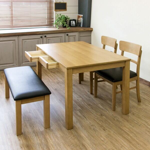 予約販売 引き出し付フリーテーブル 110×70 BR/NA / 家具・インテリア