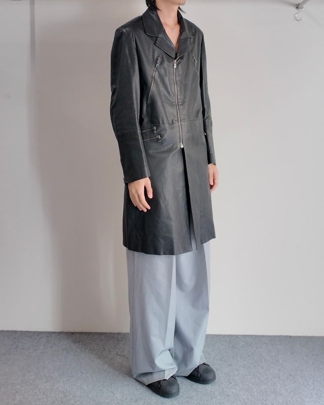 【VERSACE Jeans COUTURE】double riders leather coat