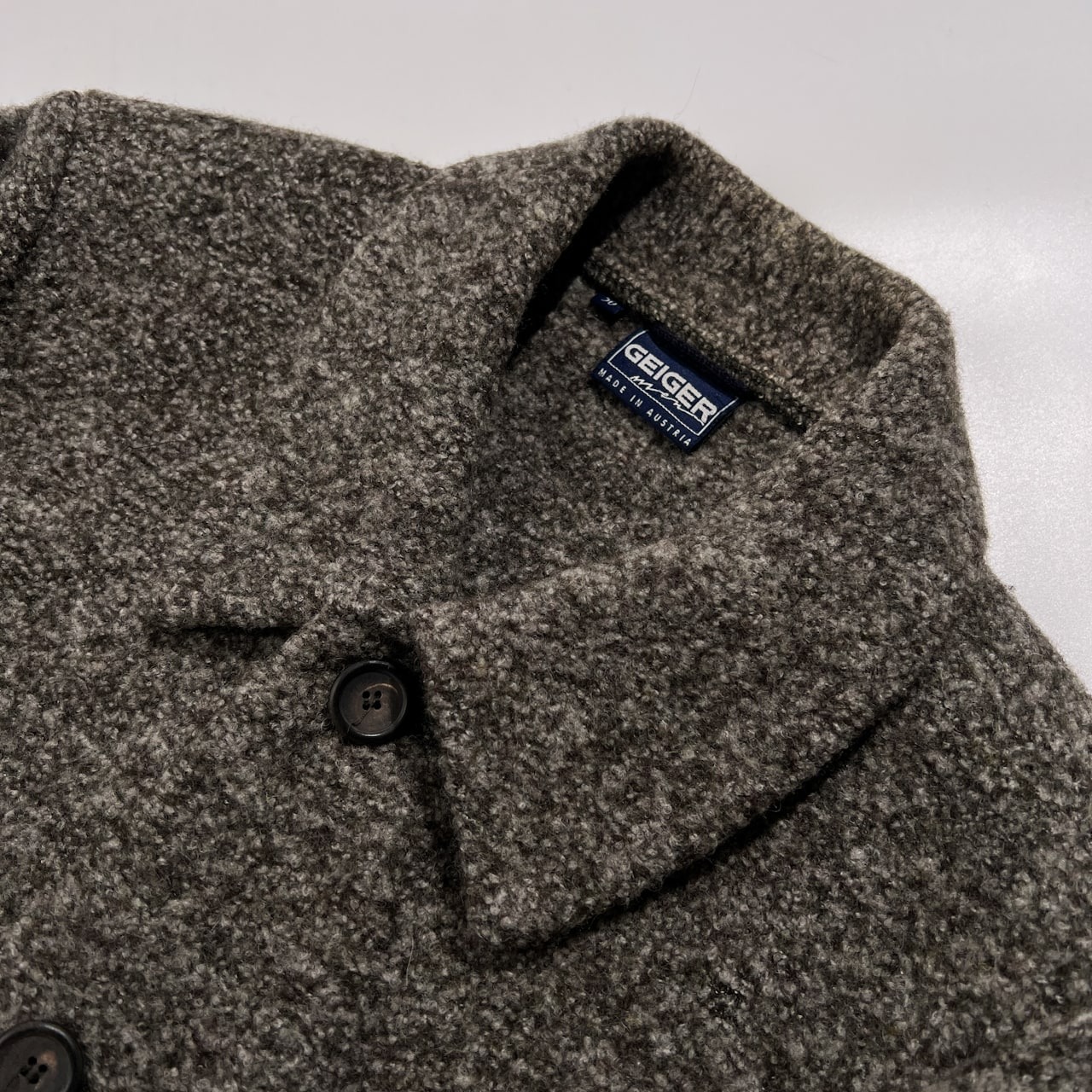 90s オーストラリア製 GEIGER ガイガー モールウール コート ジャケット サイズ 50 /チロリアン/ビンテージ/グレー系