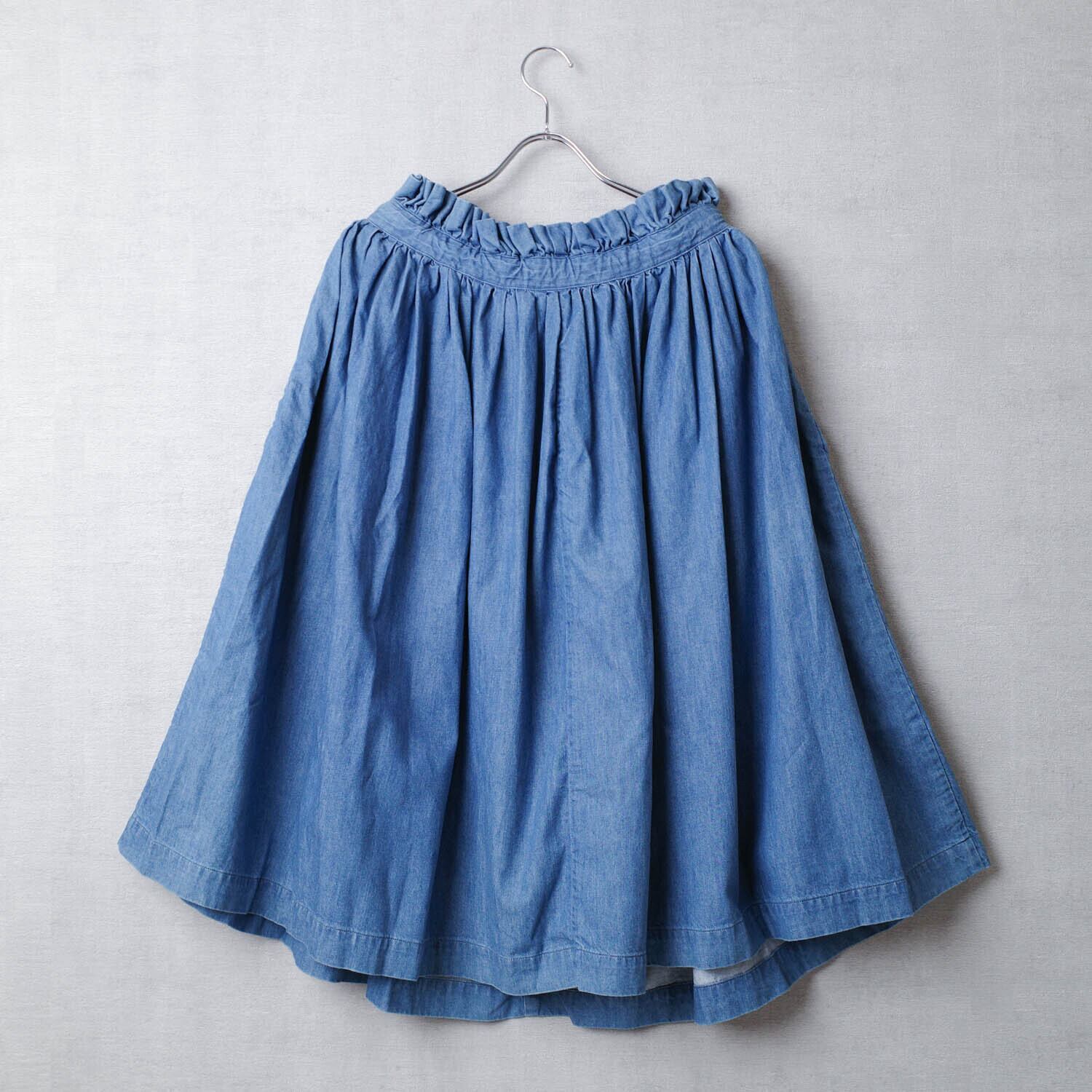 [NEW] MINEDNIM	DENIM MIDI FLARE SKIRT 1804-2001-85-011