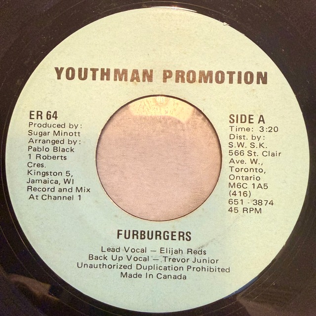 FURBURGERS / ELIJAH REDS 7inch