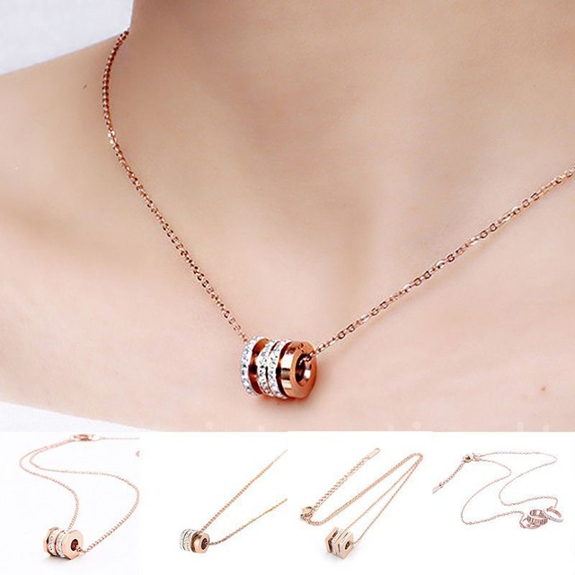 レディースアクセサリー サークルネックレス ピンクゴールド ビジュー サークルモチーフ エレガント シンプル おしゃれ 上品 可愛い 華奢 大人女子 かわいい ギフト プレゼント 記念日 誕生日 彼女 妻 友達 母の日 クリスマス  y12005 SW