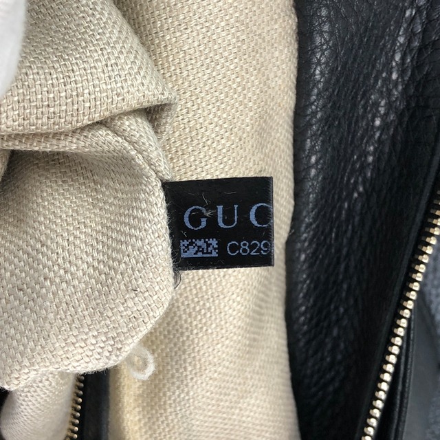 GUCCI グッチ ショルダーバッグ ブラック ロゴ レザー セミショルダーバッグ vintage ヴィンテージ オールド 4wyrtg