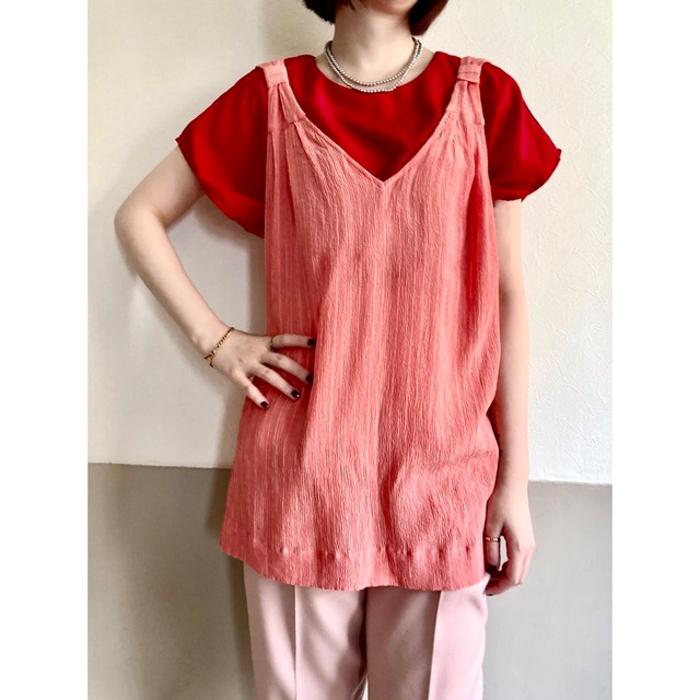 Pink Silk Crepe Cloth Camisole