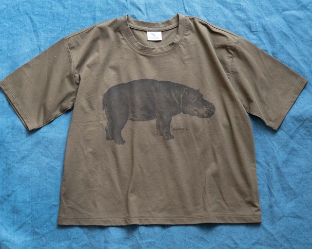 カバのTシャツ（オーガニックコットン）／  Hippo T-shirt (Organic Cotton)