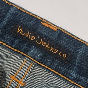 Nudie Jeans ヌーディージーンズ ダメージ ボタンフライ デニム パンツ W30/インディゴ メンズ 革ラベル