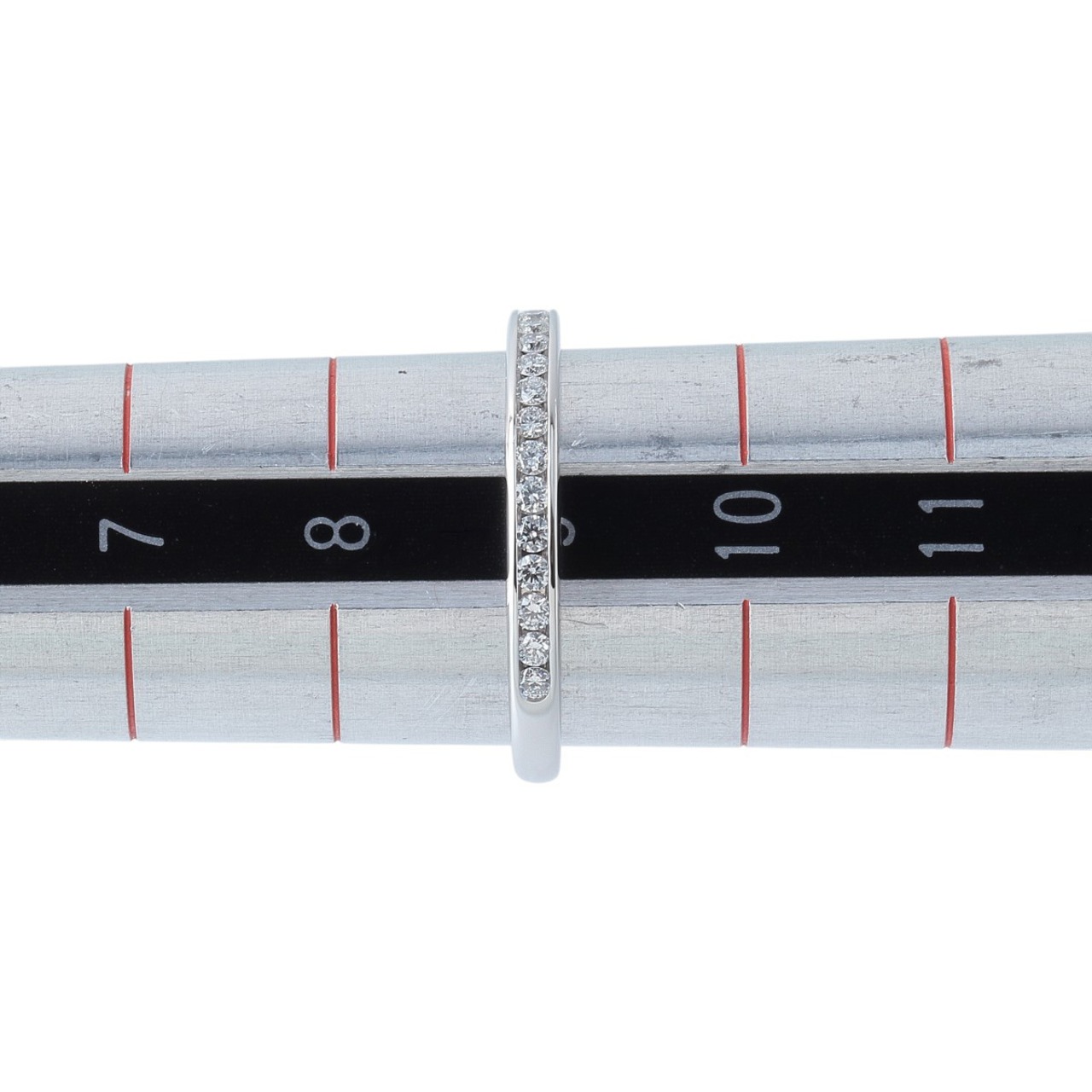 ティファニー チャネル ハーフエタニティ ダイヤ リング 9号 幅2.2mm  