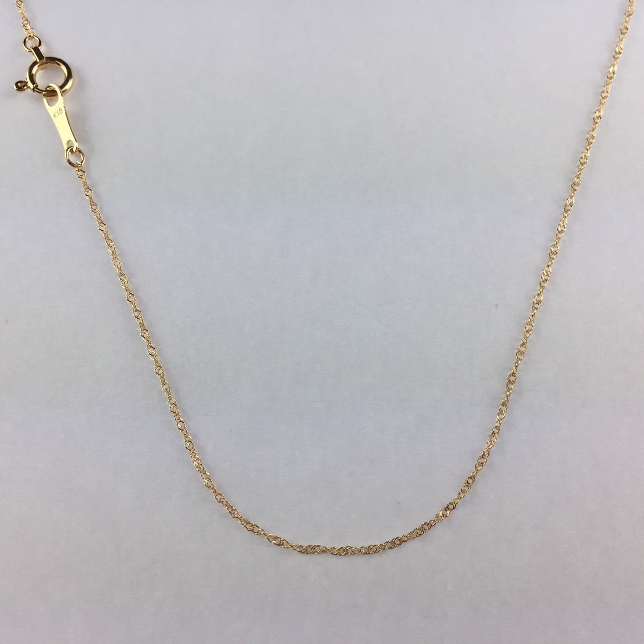 k18wg/0.1ct/イエローダイヤモンド/スクリューチェーンネックレス