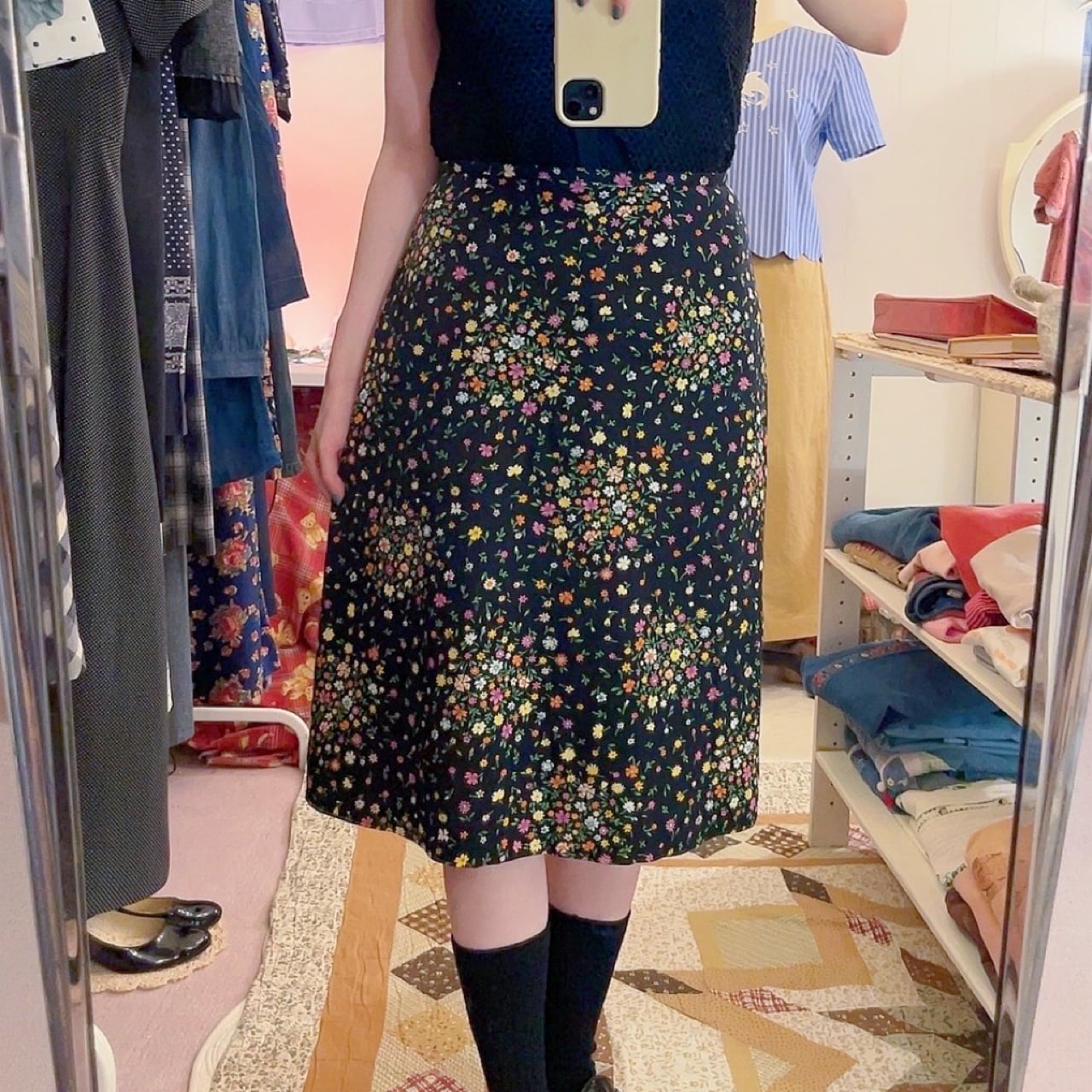 mini colorful flower skirt