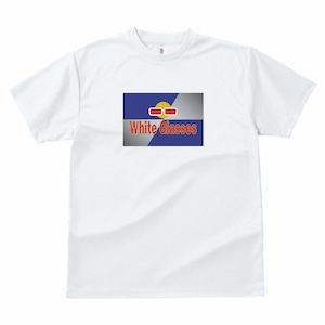 White Glasses　Tシャツ（ドライ素材：白）