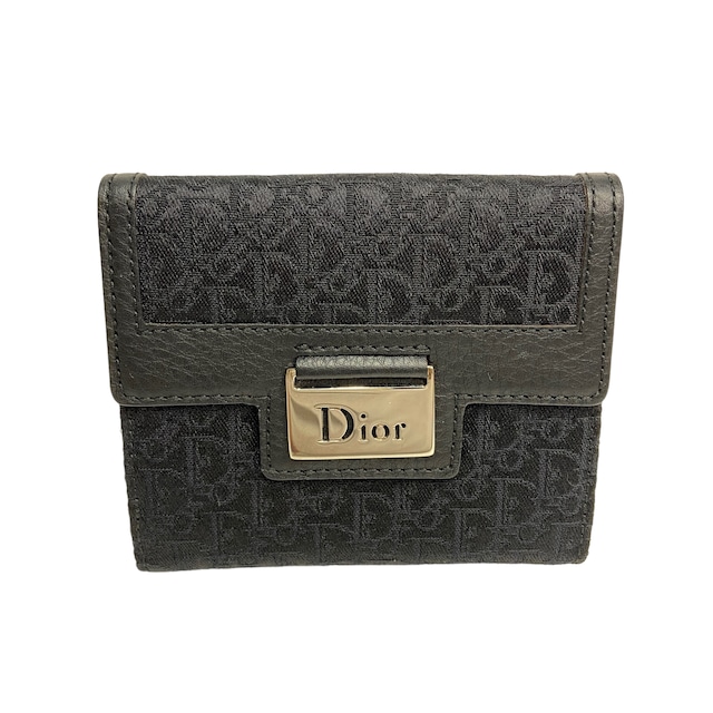 Christian Dior ディオール トロッター コンパクトウォレット ブラック 12221-202312