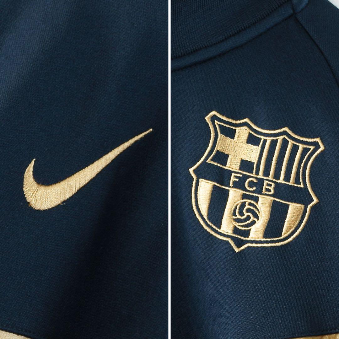 NIKE ナイキ FCB バルセロナ 青 ジャージ トラックジャケット 刺繍ロゴ