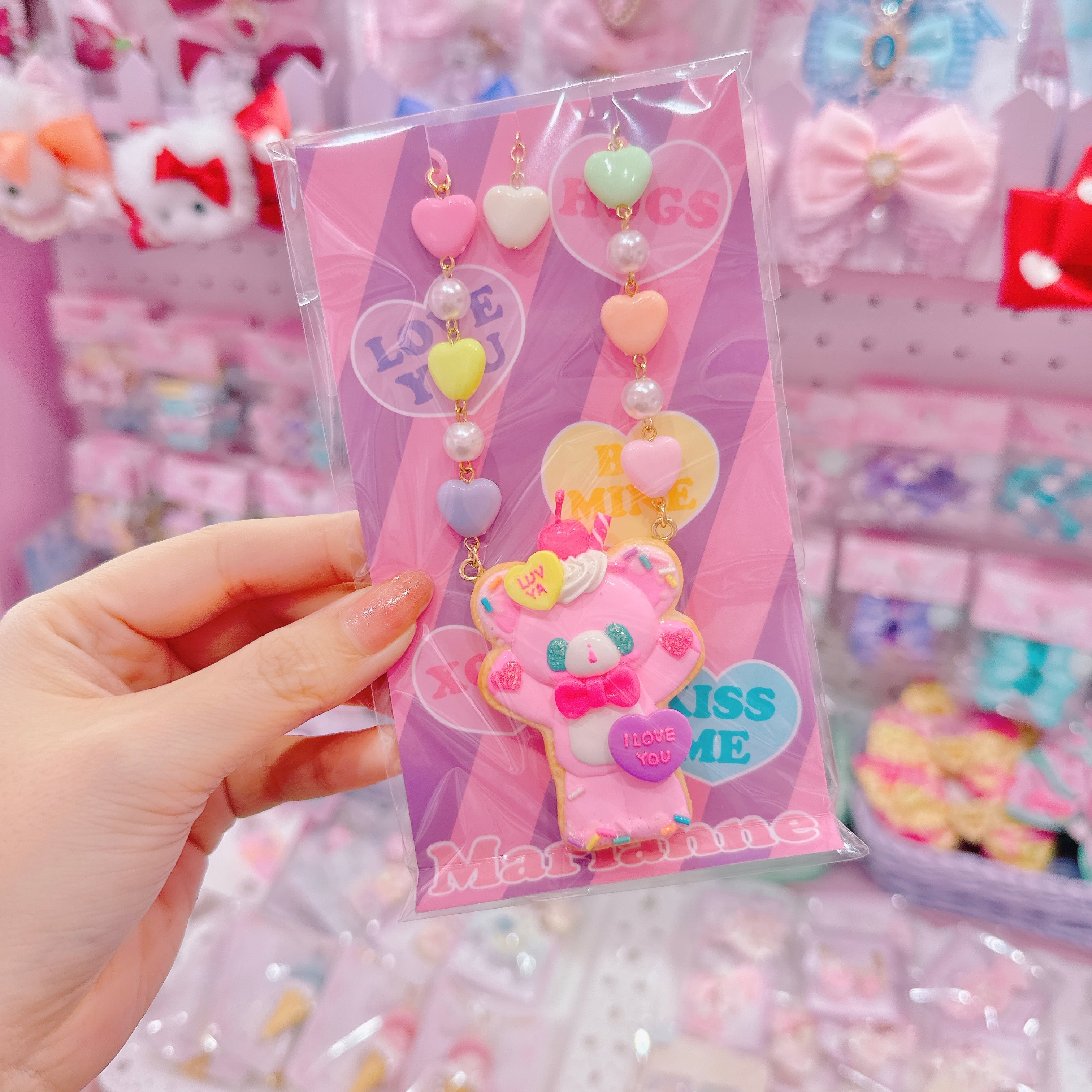 【G8】5-6くまちゃんクッキーネックレス