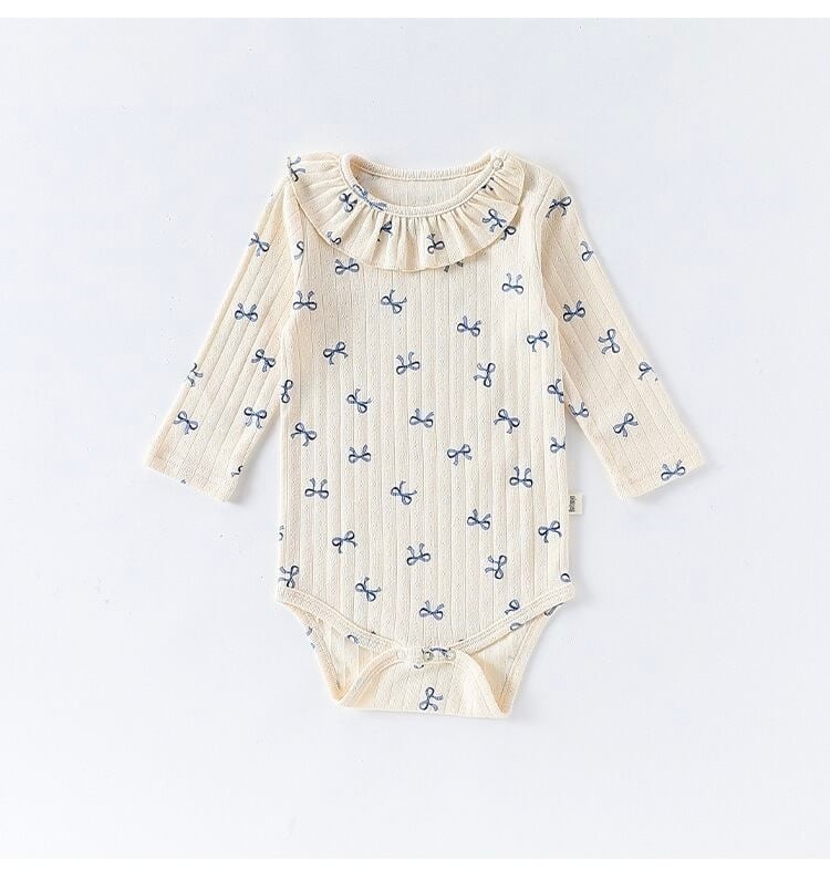 フリル襟ロンパース